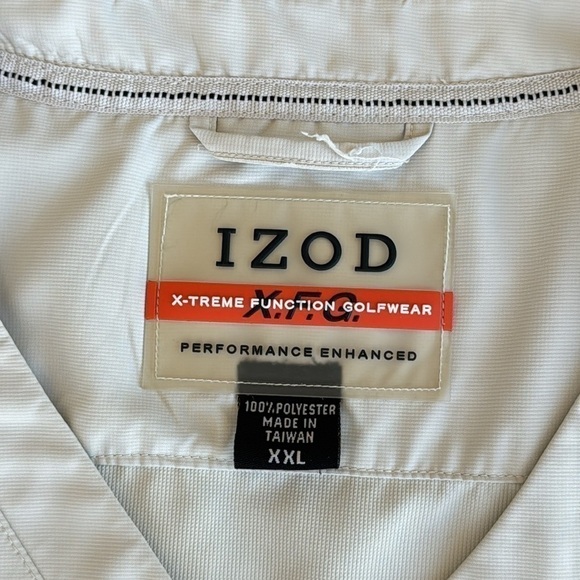 IZOD X-treme Function Golfwear Beige Windbreaker Pullover Vest, XXL - Picture 8 of 13